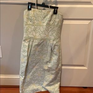 Strapless floral dress